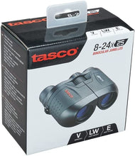Load image into Gallery viewer, TASCO ES82425Z Essentials Porro Prism Porro MC Zoom Box Binoculars, 8-24 x 25mm, Black 5
