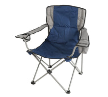 Load image into Gallery viewer, Canadian Shield Outdoors| OVERSIZED Folding camp chair Outdoor, Beach, Travel, Picnic, Hunting | Made for bigger/taller people | Travel bag Included (Blue) – BDO-A03
