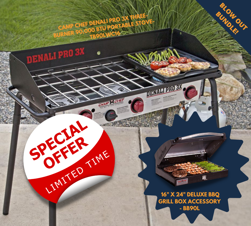 Outdoor Cooking Pro Pack-Stove Grill box combo - TB90LWC16 + BB90